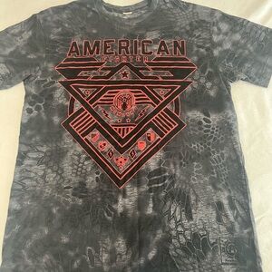 American Fighter Charcoal and Crimson Graphic Tee